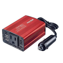 Load image into Gallery viewer, 150W Car Power Inverter DC 12V to 110V/220V AC Car Converter with 3.1A Dual USB Car Adapter-Red
